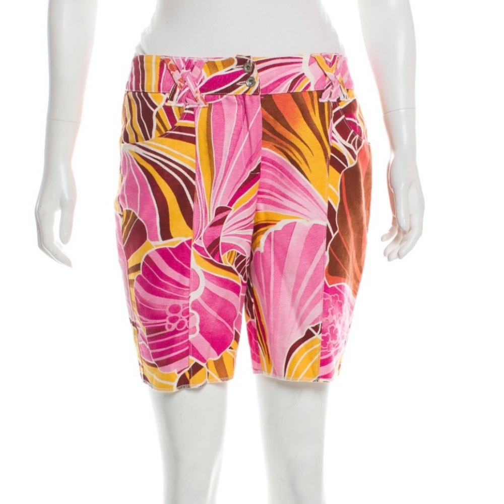Vintage 90s Dolce & Gabbana Tropical Floral Shorts